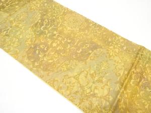 アンティーク　花唐草模様織り出し袋帯（材料）